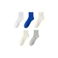 [Combo 5]White+2 Blue+Ecru+Light Gray