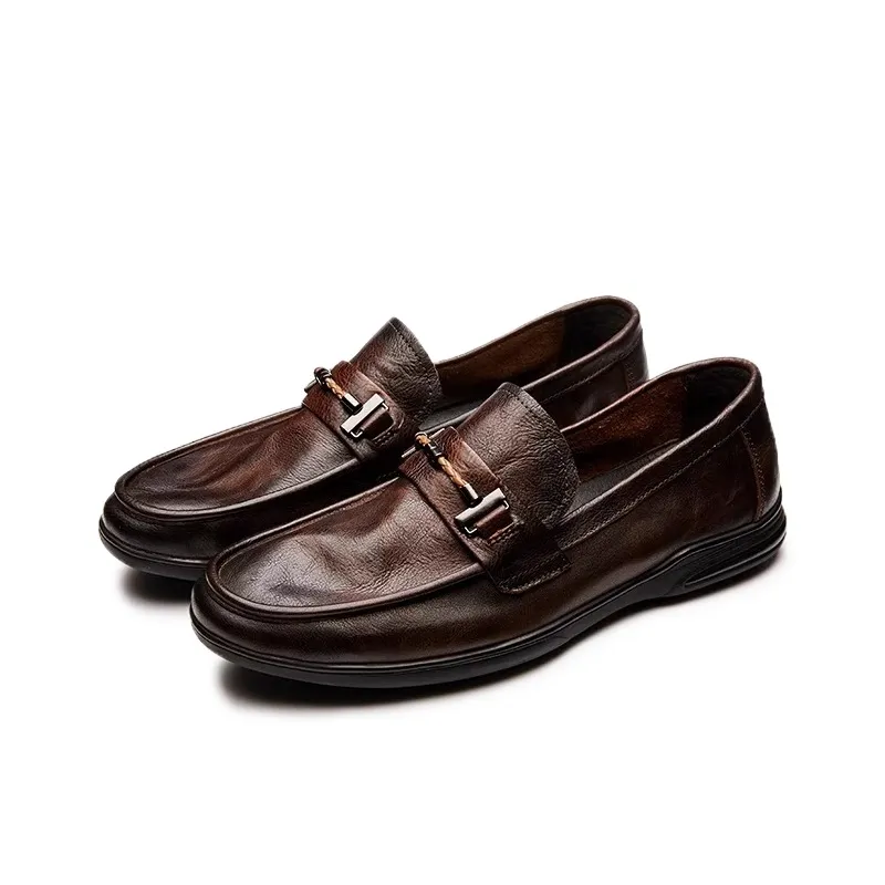 LEYGMENLG Loafers Men Black/Red Coffee-6