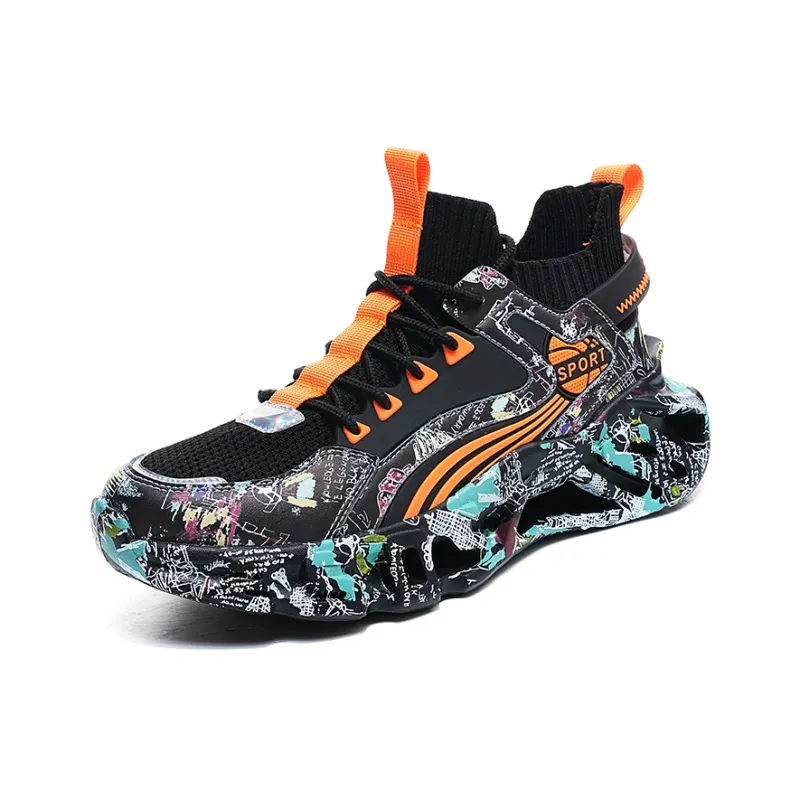 TONYBEAR Cushioned Wear-Resistant Lightweight Height Increasing Low-Top Running Shoes Men's-12
