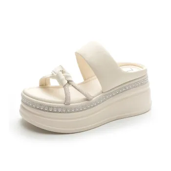 Shoe Cabinet Floral Language Slide Slippers Women's