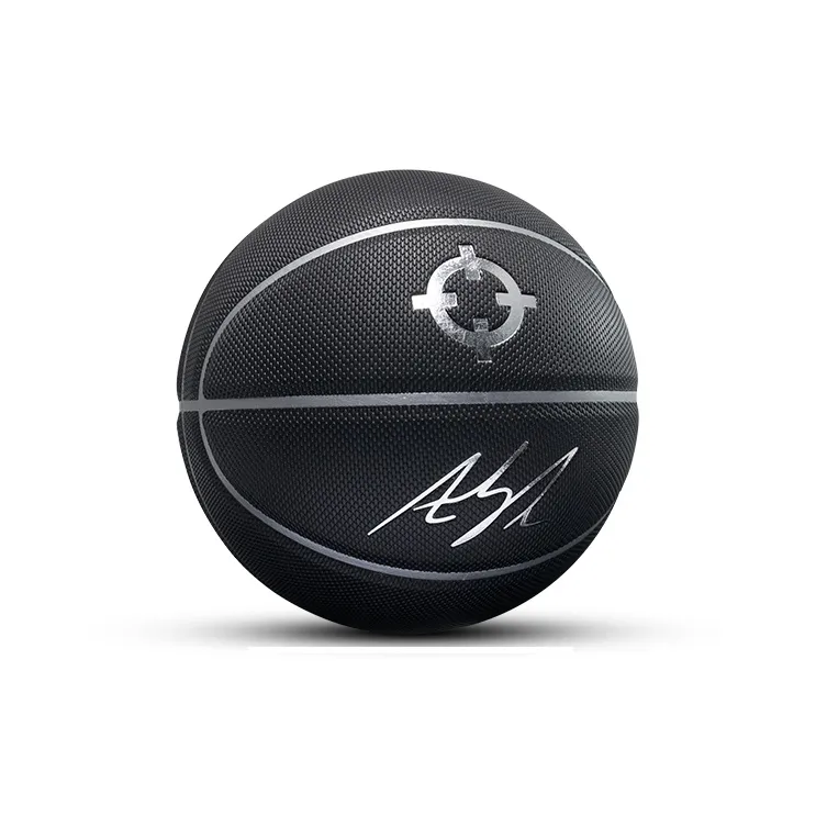RIGORER PU Basketball Black Silver Size 7 Ball Training Unisex-0