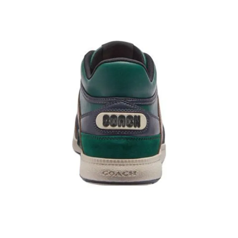 COACH Mid Top Skateboard Shoes Men's Blue-4