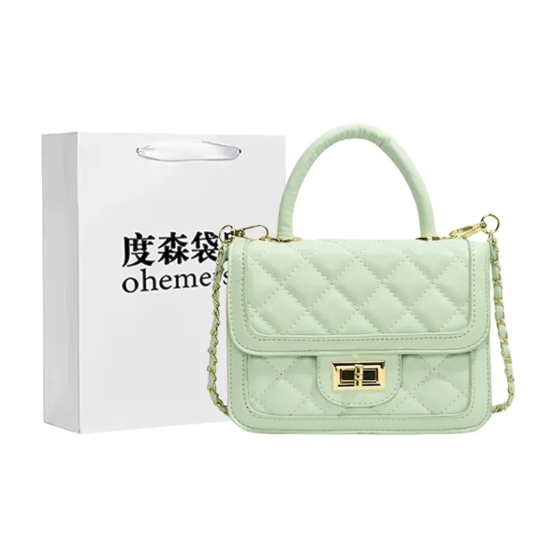 Dusen Kangaroo PU Crossbody Bag, Handbag Women's White/Silver/Black/Multicolor-17
