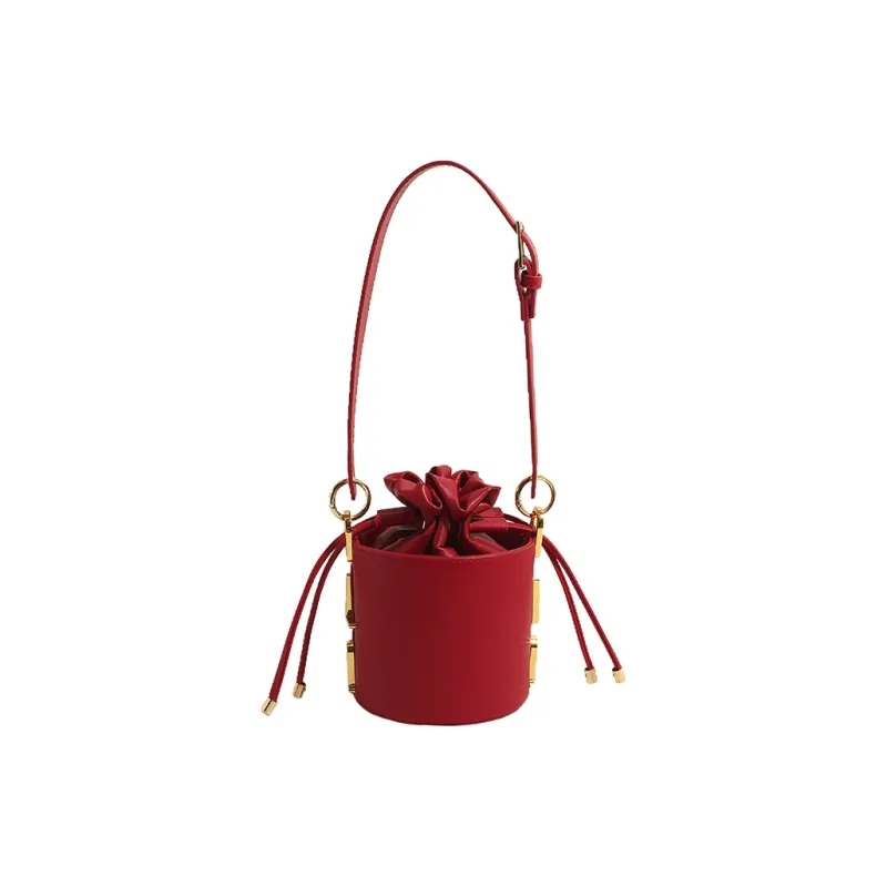 BRINCH PU Shoulder Bag Regular Women's Pink/Black/Silver/Red/Brown/Ecru-3