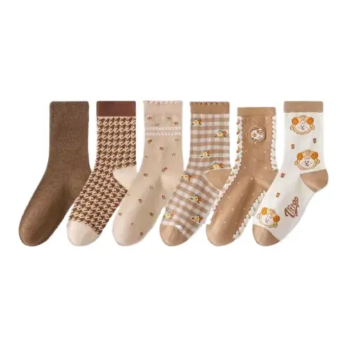 Caramella Mid-Calf Socks Women's 6 Pack