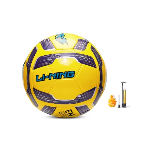 LiNing Size 5 Ball Soccer PVC Machine Stitched Soccer Ball Women's Yellow