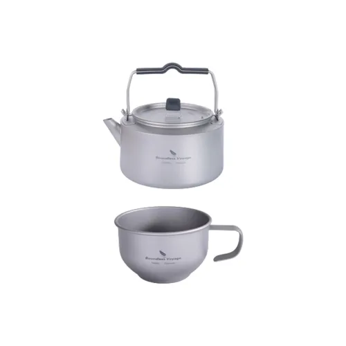 Boundless Voyage Outdoor Water Equipment Outdoor Water Bottle 1L Kettle With 180ml Cup Titanium