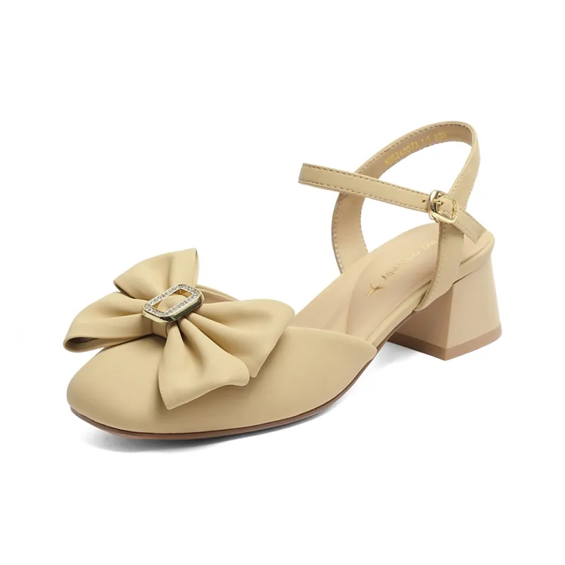 RED DRAGONFLY Casual Shoes Fashion Apparel Shoes Roman Sandals 5.5cm Heel Women's Black/Ecru/Apricot-10