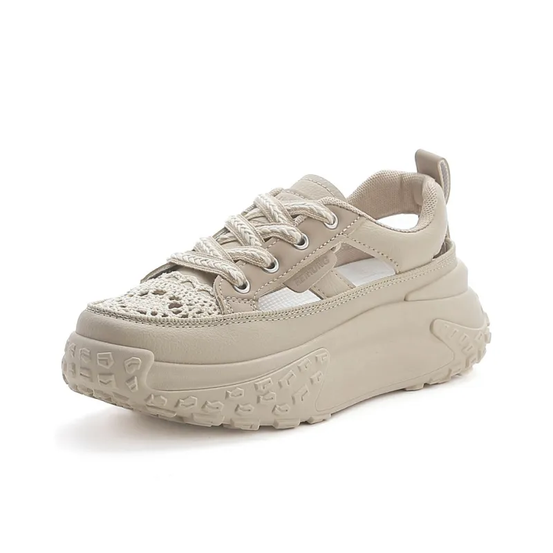REIHUNG Low-Top Casual Shoes Women's Khaki-6