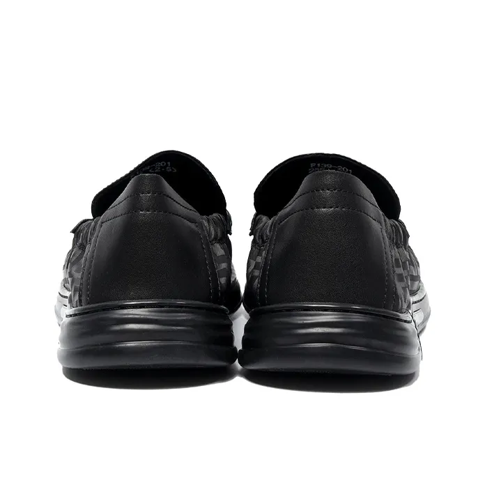 Bansley Soft Sole Versatile Gommino Loafers Men's Black-4