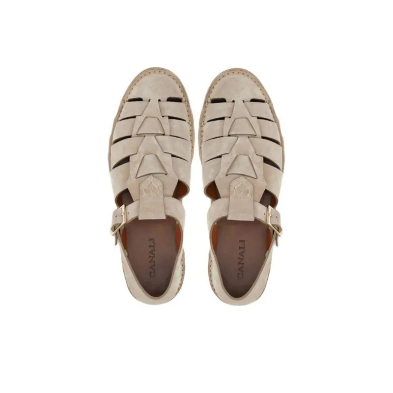 CANALI Roman Sandals Men's Beige-4