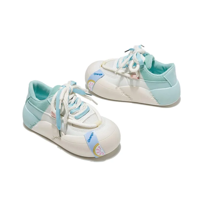 Yiya Dopamine Dressing Fashionable Versatile Low-Top Skateboard Shoes Women's-16