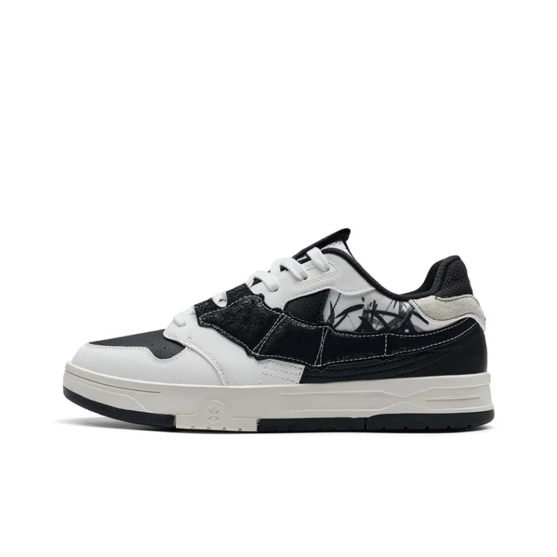 XTEP Thunder Dance STEP 1 Lightweight Low Top Skateboard Shoes Women's Black/Sail White-1