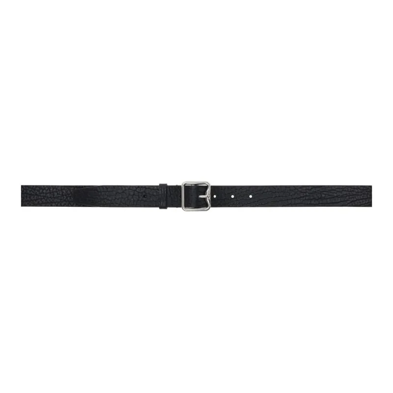 Burberry Pin Buckle Closure Calfskin Hardware Leather Belts Women's Black Width: 3CM-0
