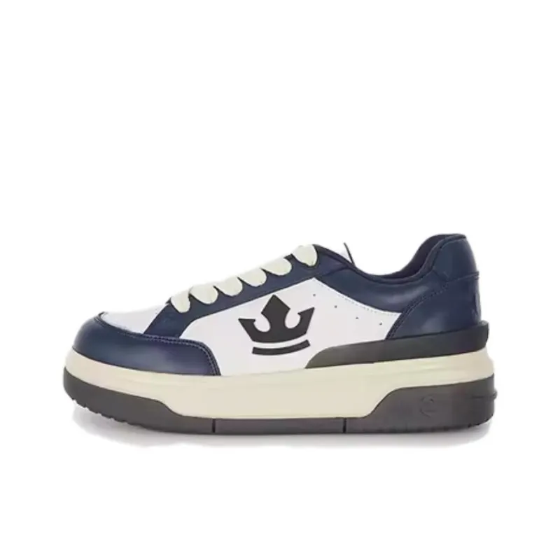 SUPRA Anti-Slip Wear-Resistant Low-Top Casual Shoes Unisex Navy Blue-0