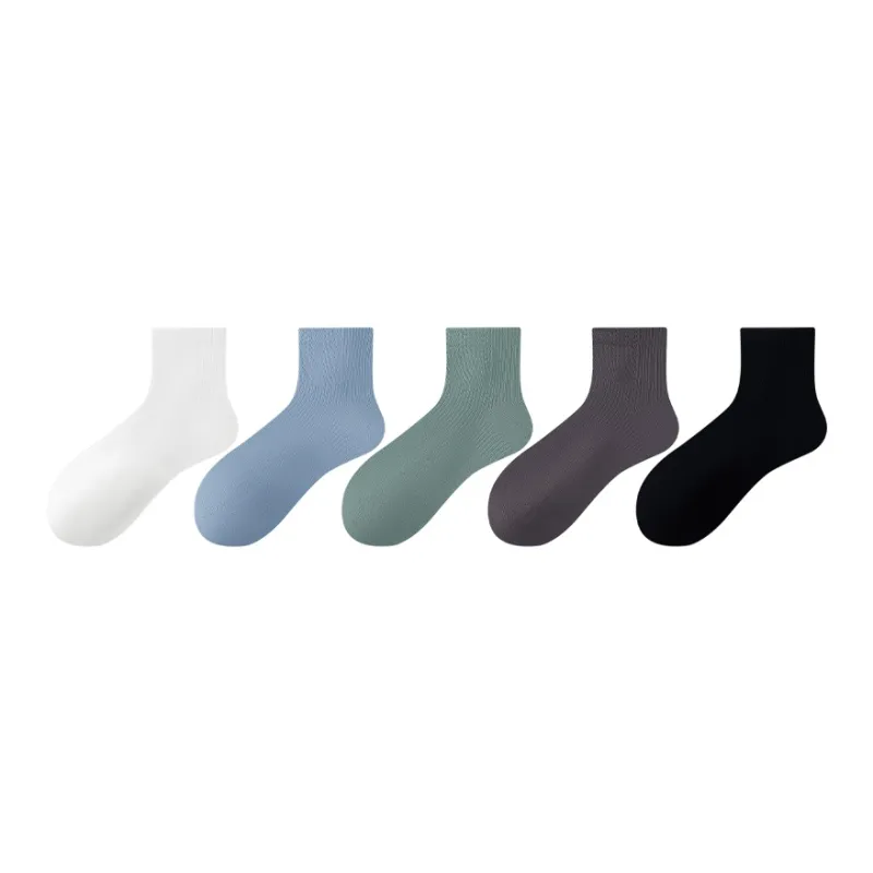 MIIOW Mid Calf Socks Men's 5 Pack-2