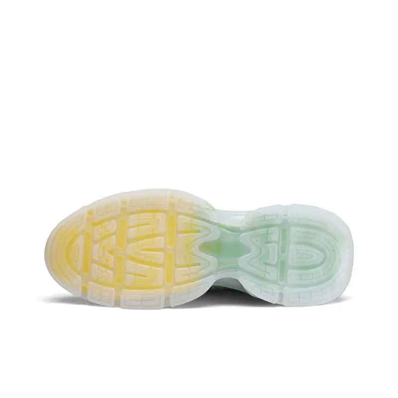 Warrior Low Top Running Shoes Men's White Green Yellow-4