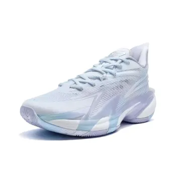 XTEP Chain War 3rd Generation Cushioning Low Top Basketball Shoes Men's White Blue Purple