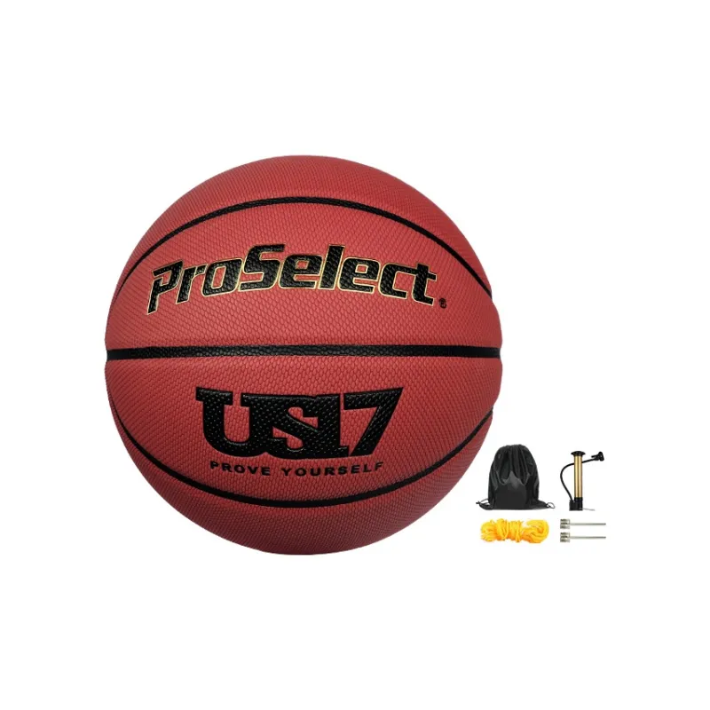 ProSelect x US17 PU Basketball Brown Size 7 Ball Training Unisex-5