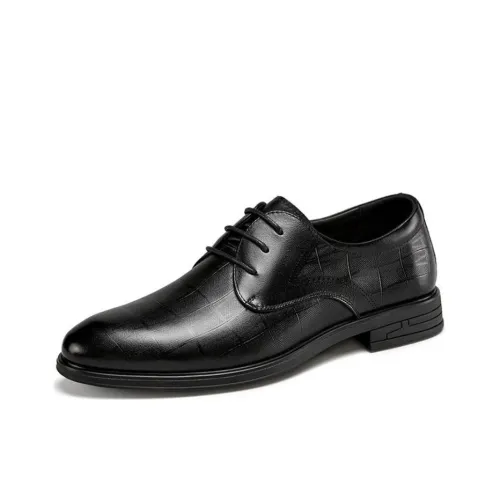 YEARCON Dress Shoes Men Low-Top Black