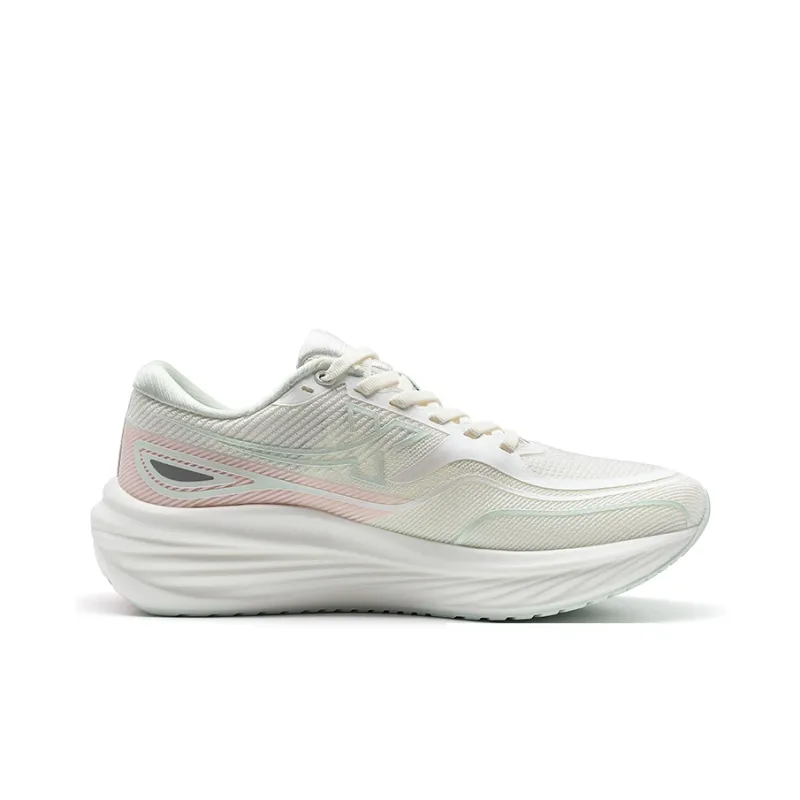 XTEP Running Shoes Women's Low Top Sail White/Light Fruit Green-6