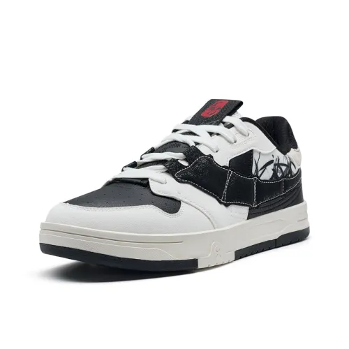 XTEP Thunder Dance STEP 1 Lightweight Low Top Skateboard Shoes Women's Black/Sail White