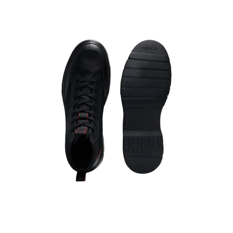 HUGO BOSS High Top Casual Shoes Men's Black-4