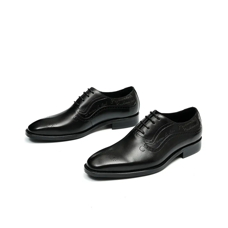 ASTON M.JAZZ Dress Shoes Men Low Top Black/Coffee-10