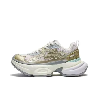 Kappa Non slip Wear resistant Shock Absorption Low Top Chunky Sneakers Women's Purple Gold