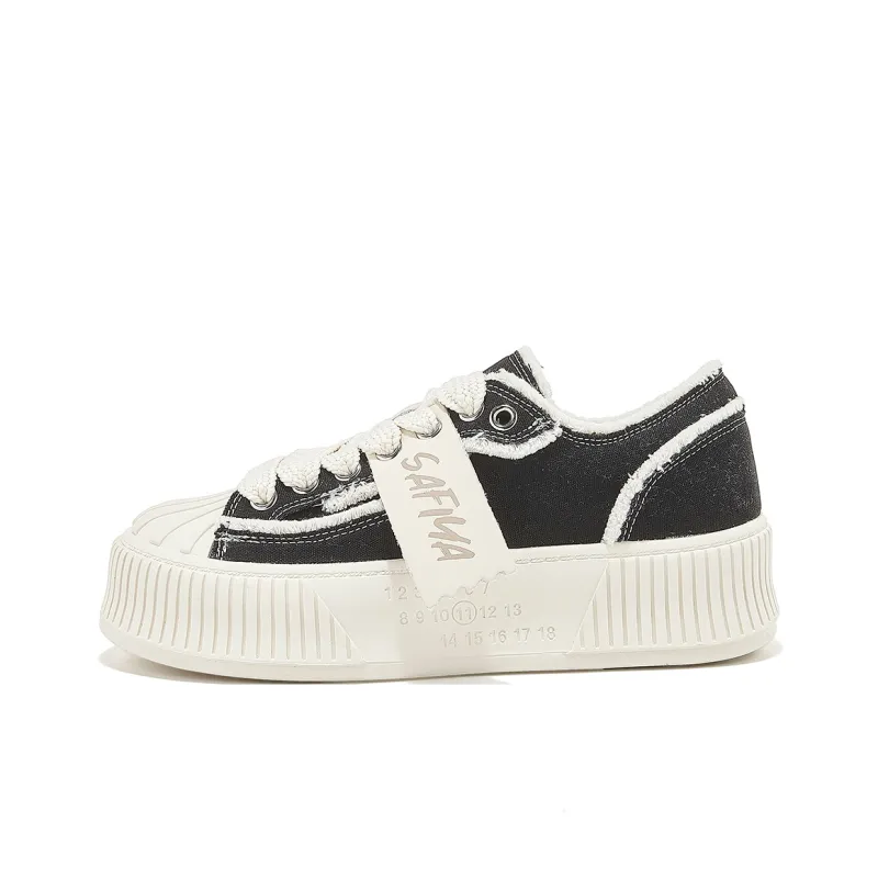XINGQILIUQIXIA x Safiya Wear-Resistant Breathable Lightweight Height Increasing Low-Top Canvas Shoes Women's-12