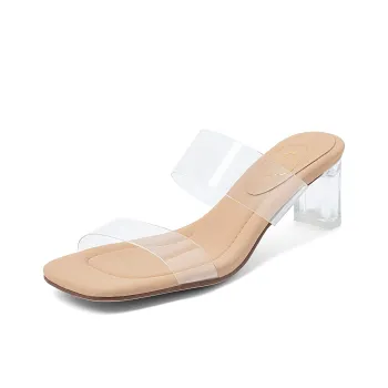 COMELY Slide Slippers Women's Ecru/Apricot
