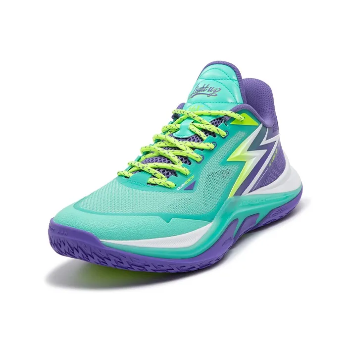 361° LIGHT UP 1 Cushioning Anti Slip Wear Resistant Breathability Low Top Basketball Shoes Men's Jade Green-1