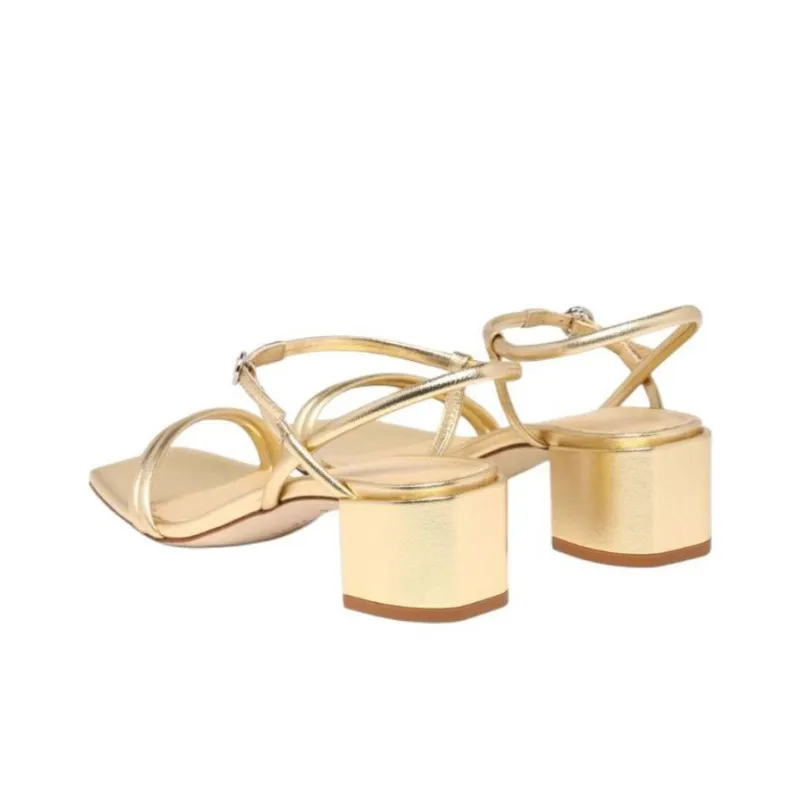 Aeyde Estelle Strap Sandals 4.5cm Women's Gold-3
