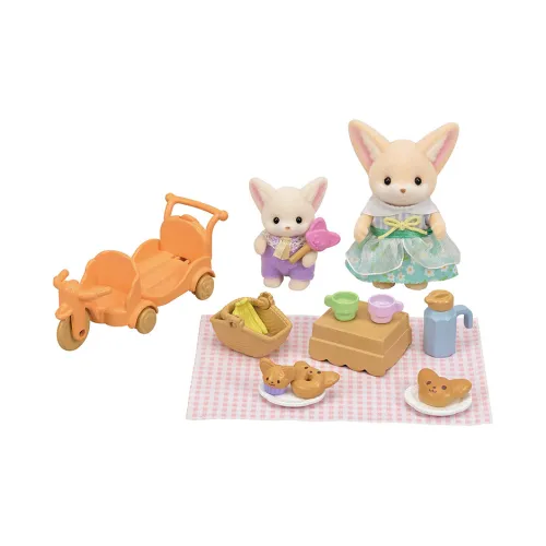 Sylvanian Families Earphone Fox Sunshine Picnic Forest Dolls Plush Doll 9.5cm Height