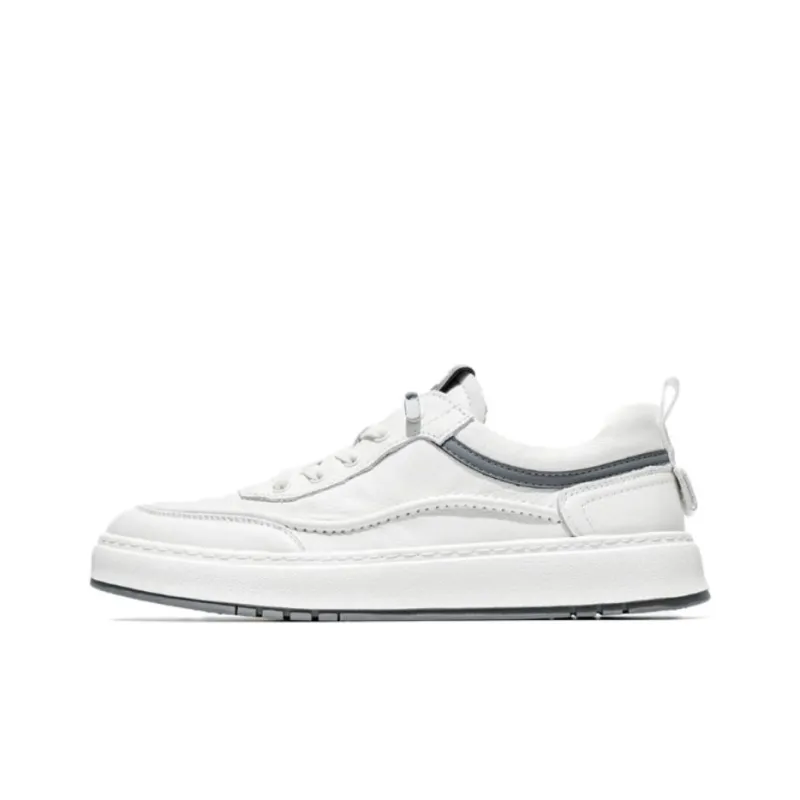 JANE HARLOW Low-Top Skateboard Shoes Men's White Gray-0