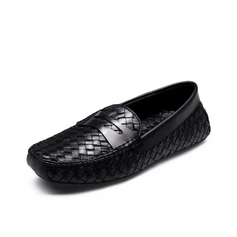 Voguhomme Gommino Loafers Men Black-0