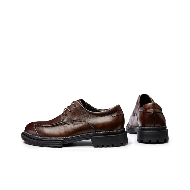 LEYGMENLG Dress Shoes Men Low Top Black-7