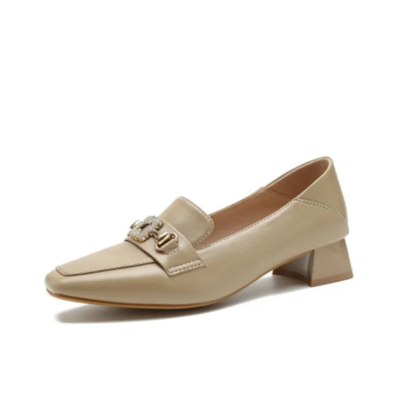 FOXER Small Leather Shoes Slip on, Elegant Soft, Stylish Premium Loafers Women's-1