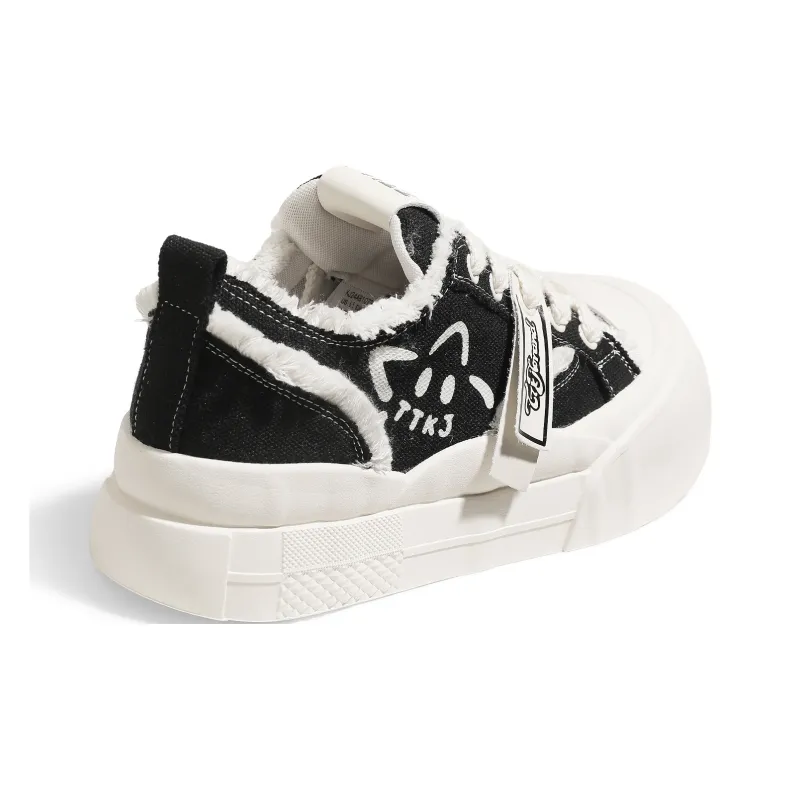 TTKJ Height Increasing Abrasion Resistant Slip Resistant Low Top Skateboard Shoes Women's-2