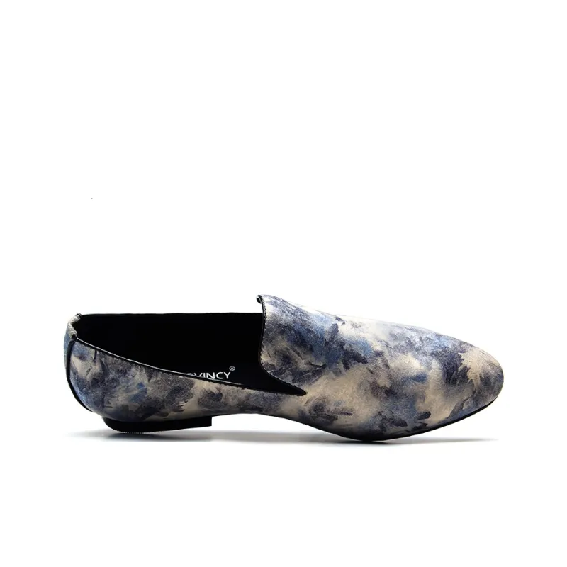 NORVINCY Loafers Unisex Ink Splatter Blue-1
