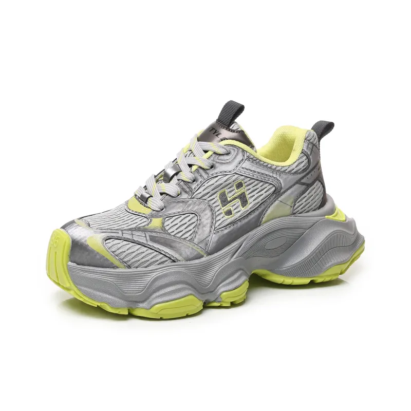 HSTYLE Cushioning Anti-Slip And Wear-Resistant Low-Top Chunky Sneakers Women's-1