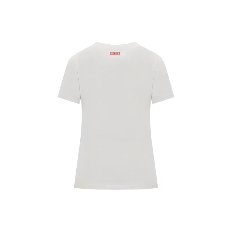 KENZO Elephant Embroidered Crewneck T-Shirt-1