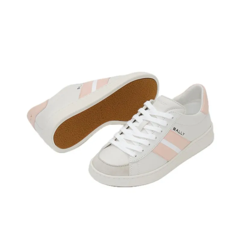 BALLY Low Top Skateboard Shoes Women's White-5