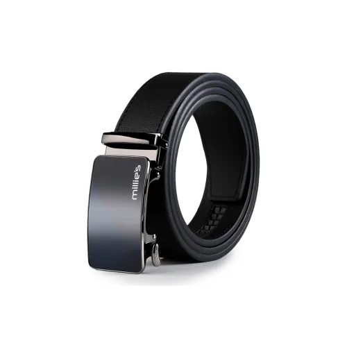MILLIE'S Genuine Leather Business knitted-motif With Belt For Young Men Cow Split Leather Leather Belts Men's Width: 3.5cm