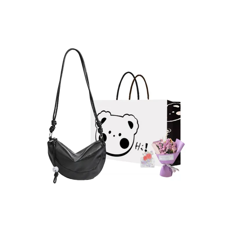 NX DOUGHNUT PU Shoulder Bag Women's Silver/Black-13