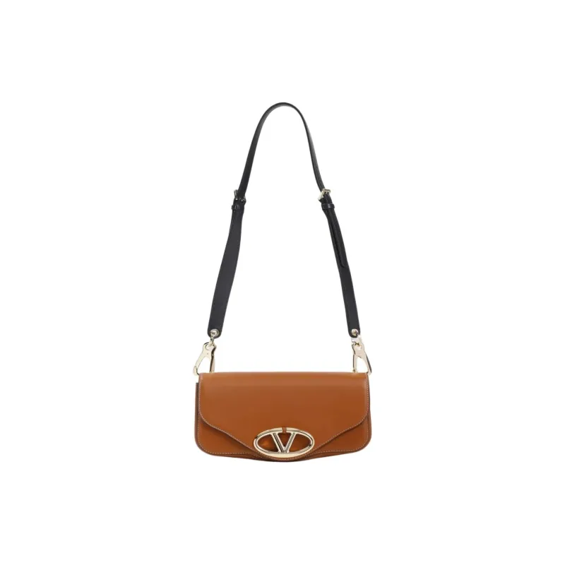 Valentino Calfskin Crossbody Bag Shoulder Bag Small Size Women's Natural Tan-0