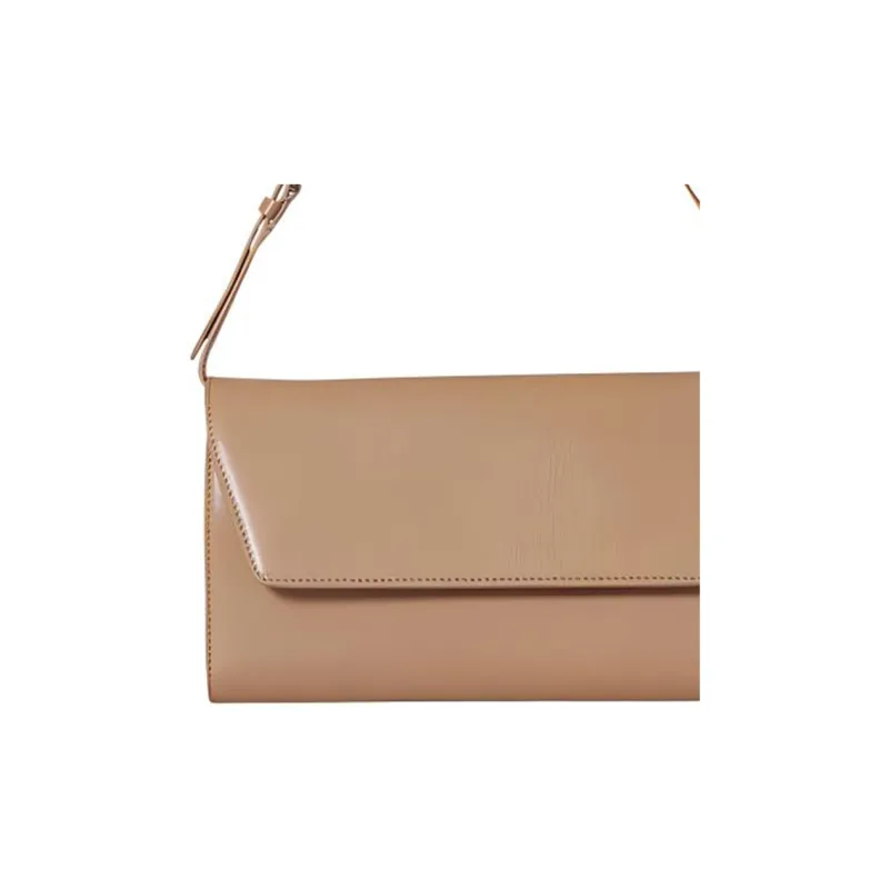 THE ROW Goatskin Evening Bag, One Shoulder Clutch Regular Women's Warm Chestnut Brown-3