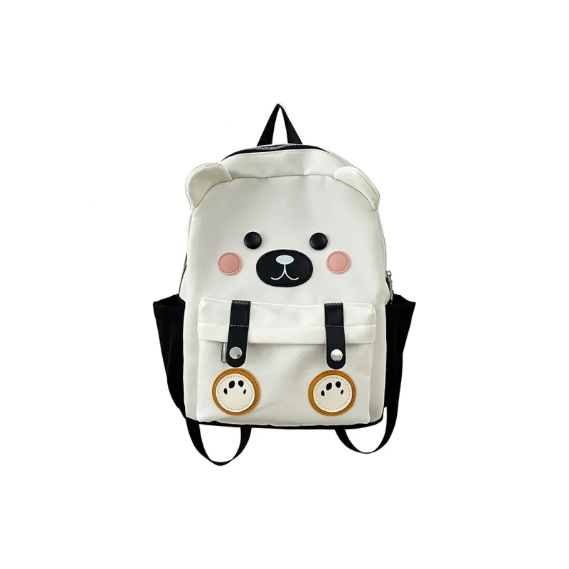 Cwatcun Nylon Backpack Women's White/Brown/Black-0