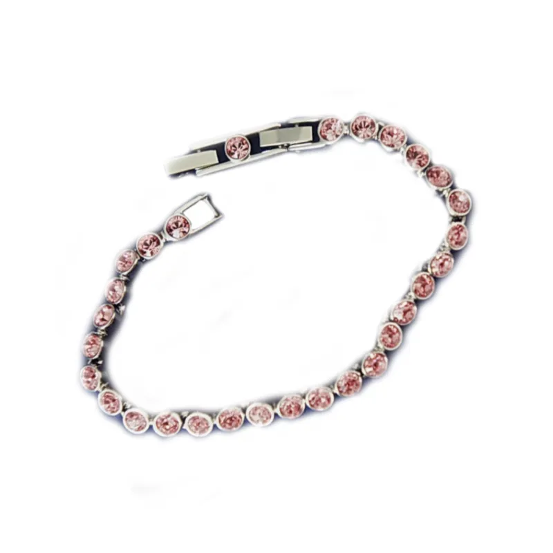 Swarovski Alloy Crystal Bracelets Women's Pink-2