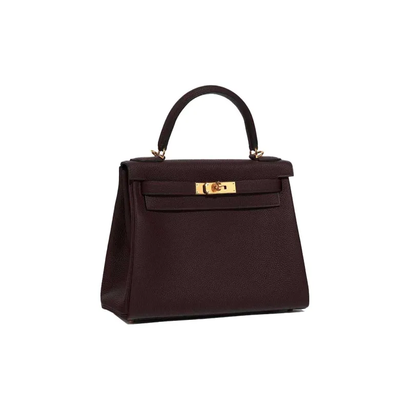 HERMES Kelly Togo Calfskin Kelly Bag Handbags Women's 0G Rouge Sellier Saddle Red-1